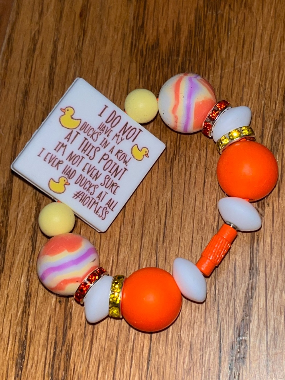 New Handmade funny sarcastic organized Ducks   Stanley Cup Purse backpack Charm